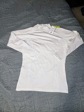 Tsla Men's M White Long Sleeve Performance Tee - Lightweight Comfort
